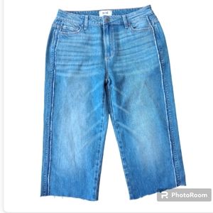 Paige Women's Capri Crop Raw Hem Blue Size 27